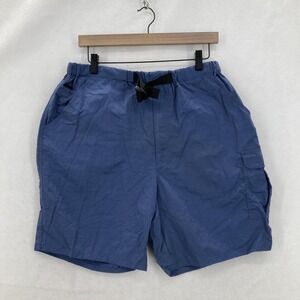 Vintage Flyers Cargo Shorts Mens Medium Blue Elastic Waist Belted Packable Trail